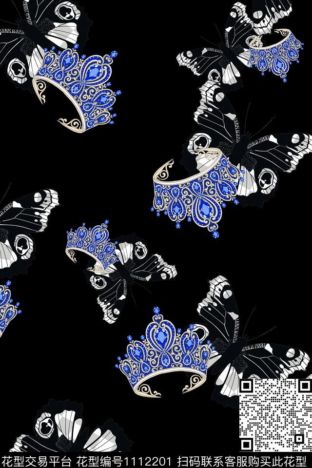 大牌风蝴蝶珠宝宝石数码印花华亿平台下载（图片编号: 1112201） - 瓦栏（Walan）