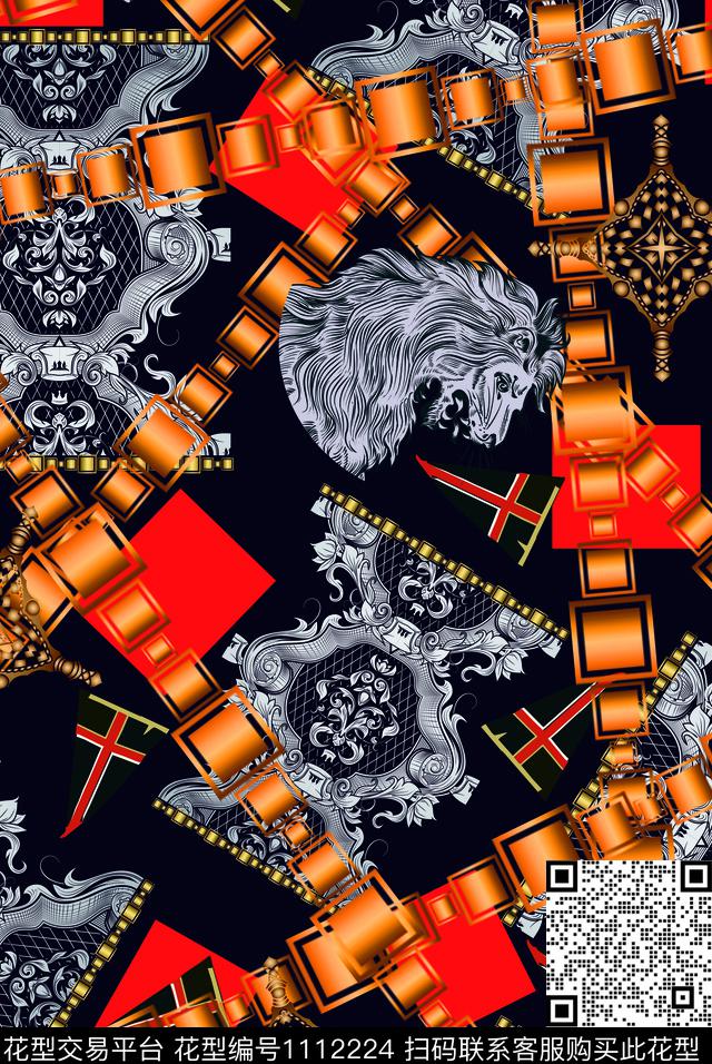 宫廷风欧式风欧美数码印花华亿平台下载（图片编号: 1112224） - 瓦栏（Walan）