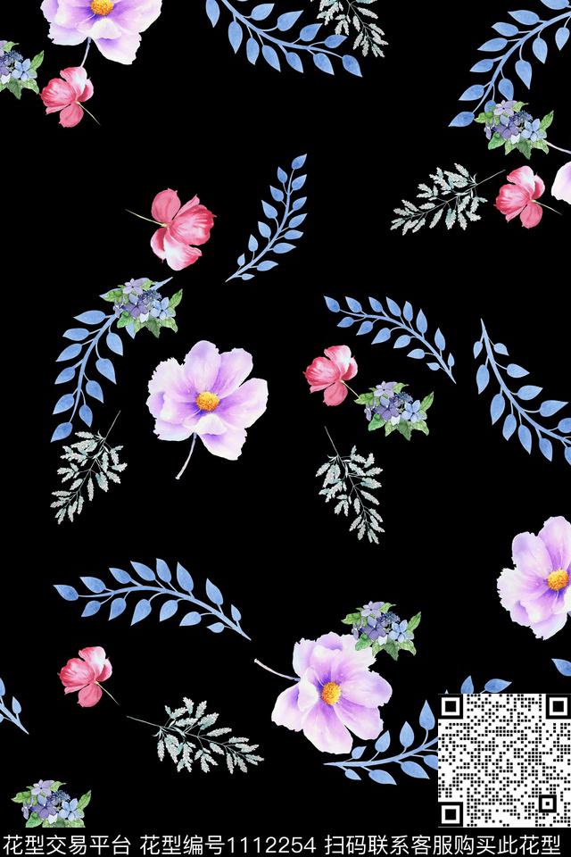 数码华亿平台满版散花花卉数码印花华亿平台下载（图片编号: 1112254） - 瓦栏（Walan）