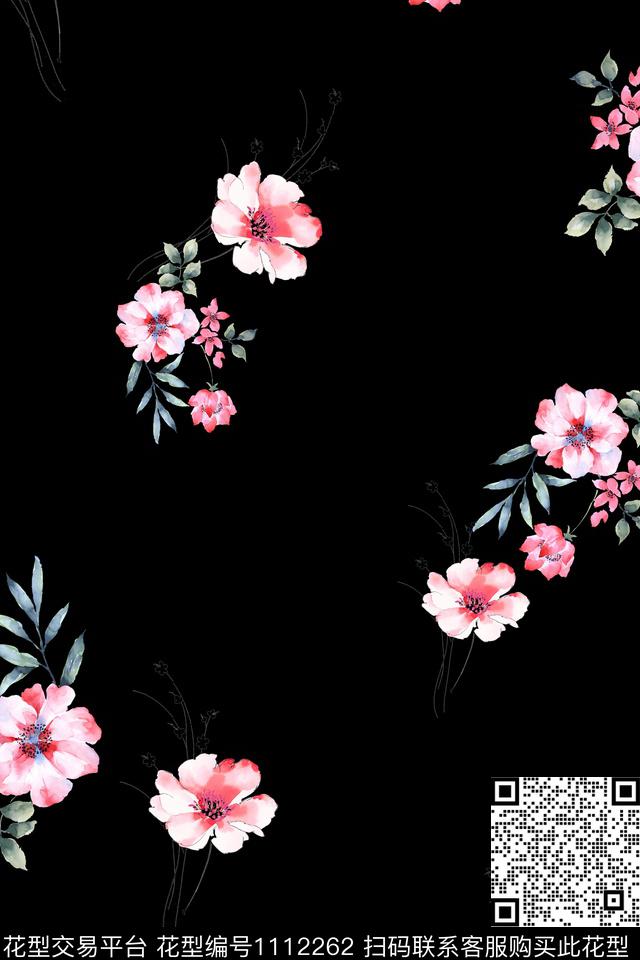 数码华亿平台满版散花花卉数码印花华亿平台下载（图片编号: 1112262） - 瓦栏（Walan）