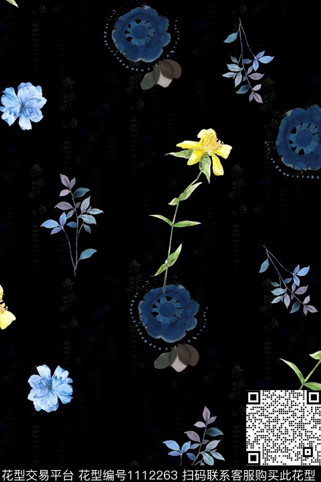 数码华亿平台满版散花花卉数码印花华亿平台下载（图片编号: 1112263） - 瓦栏（Walan）