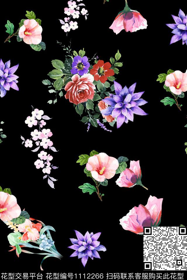 小碎花数码华亿平台满版散花数码印花华亿平台下载（图片编号: 1112266） - 瓦栏（Walan）