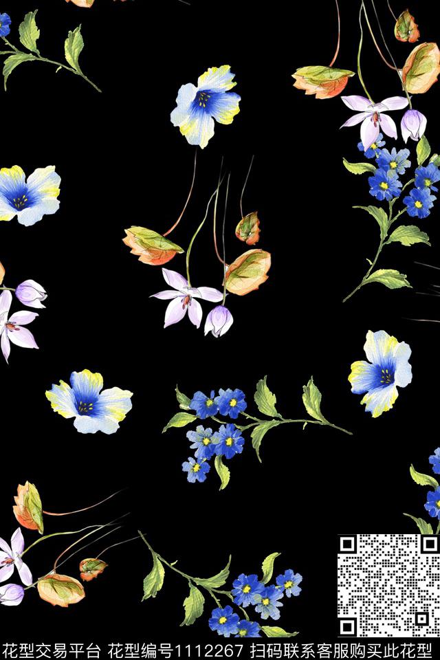 小碎花数码华亿平台满版散花数码印花华亿平台下载（图片编号: 1112267） - 瓦栏（Walan）