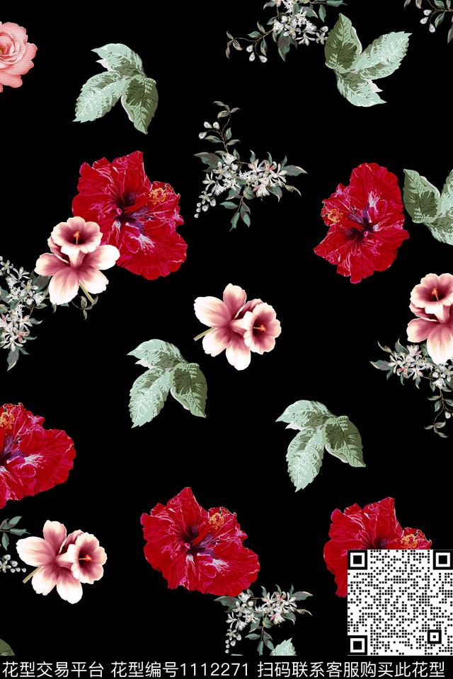 小碎花数码华亿平台满版散花数码印花华亿平台下载（图片编号: 1112271） - 瓦栏（Walan）