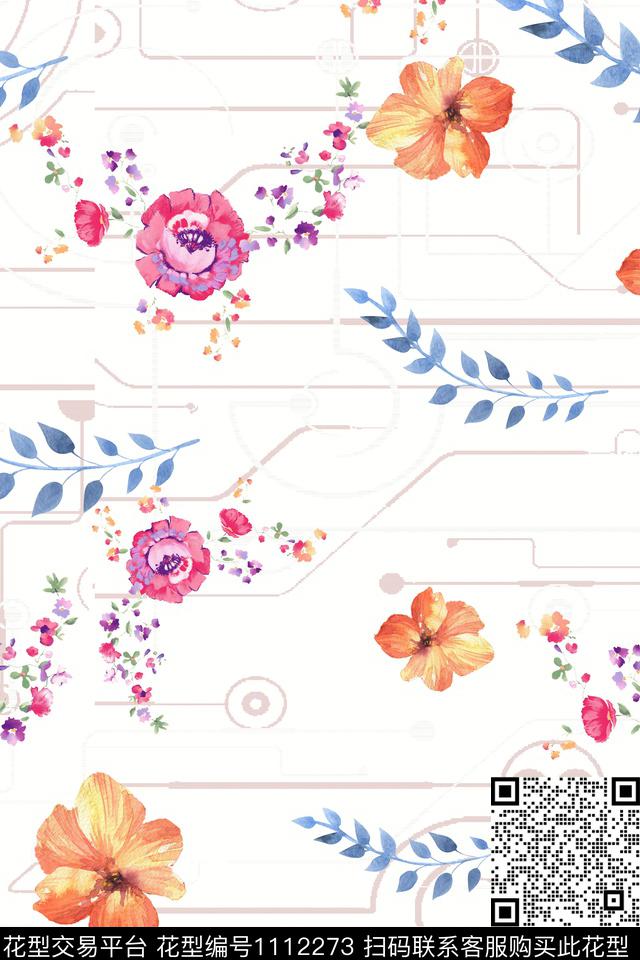 小碎花数码华亿平台满版散花数码印花华亿平台下载（图片编号: 1112273） - 瓦栏（Walan）