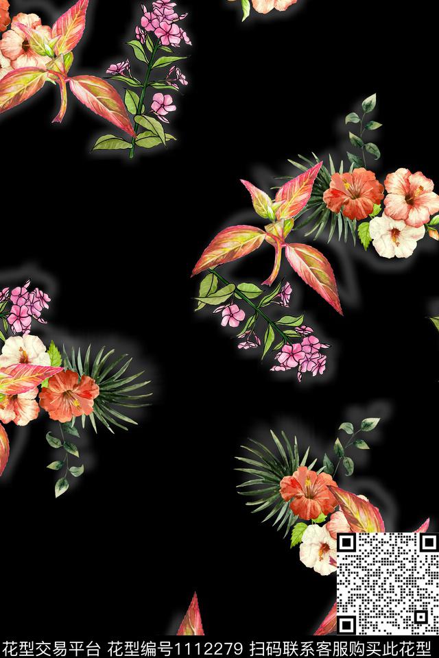 手绘花卉小碎花数码华亿平台数码印花华亿平台下载（图片编号: 1112279） - 瓦栏（Walan）