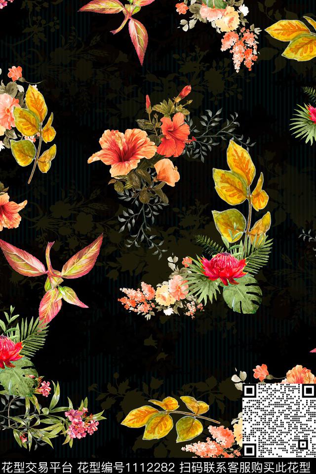 手绘花卉小碎花数码华亿平台数码印花华亿平台下载（图片编号: 1112282） - 瓦栏（Walan）