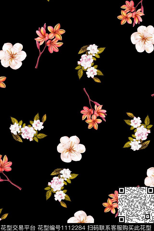 手绘花卉小碎花数码华亿平台数码印花华亿平台下载（图片编号: 1112284） - 瓦栏（Walan）