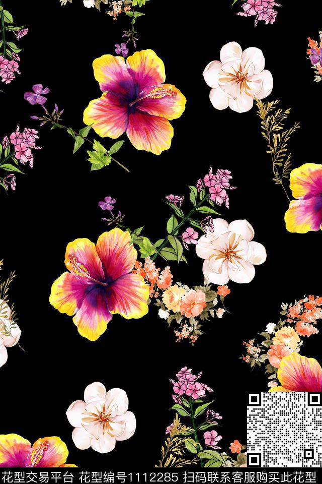 手绘花卉小碎花数码华亿平台数码印花华亿平台下载（图片编号: 1112285） - 瓦栏（Walan）