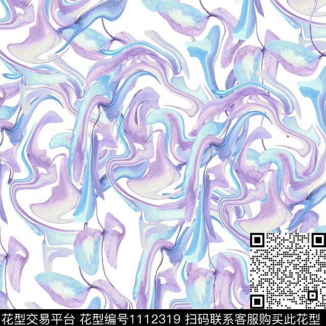 水彩花卉抽象男装抽象花卉数码印花华亿平台下载（图片编号: 1112319） - 瓦栏（Walan）