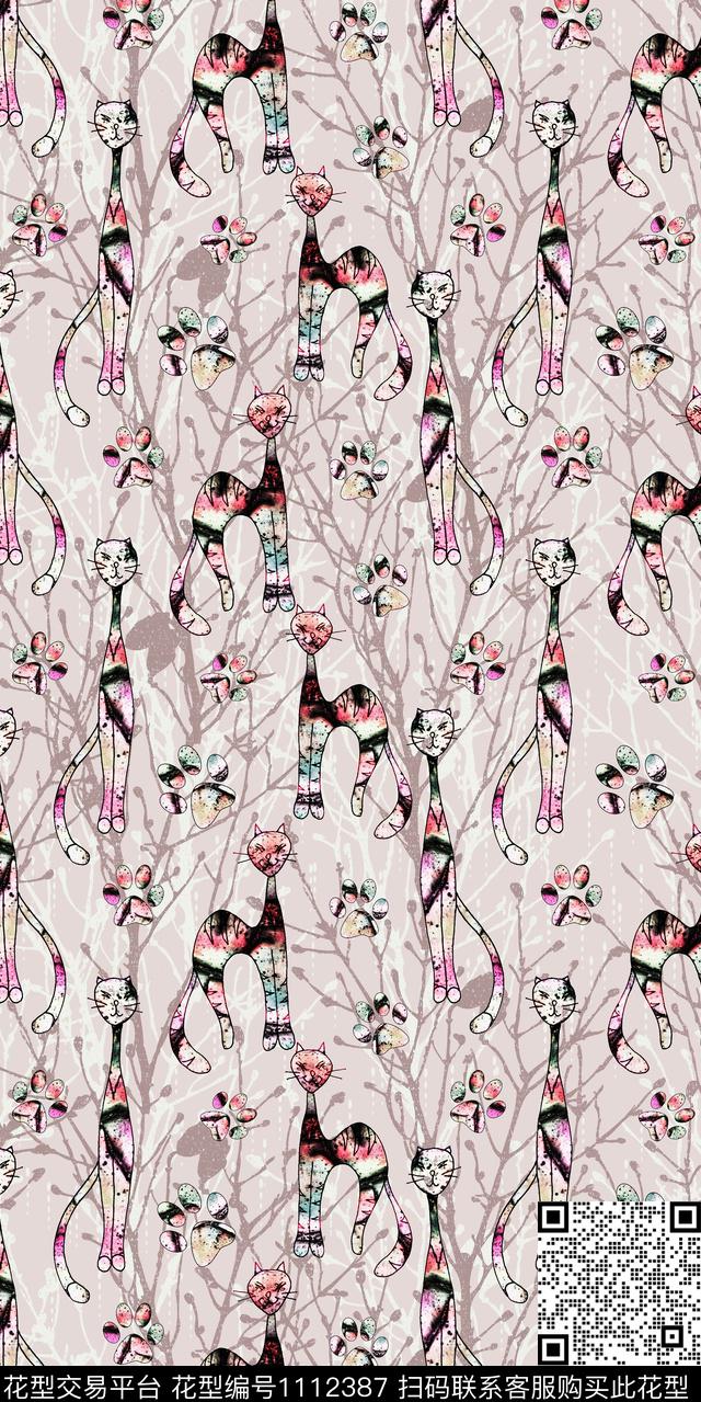 抽象数码华亿平台大牌风数码印花华亿平台下载（图片编号: 1112387） - 瓦栏（Walan）