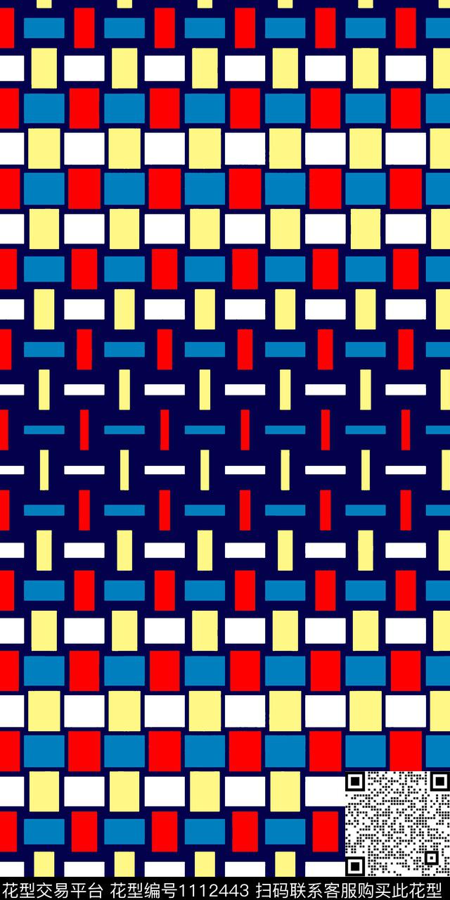 洋阳---几何几何条格丝绸真丝传统印花华亿平台下载（图片编号: 1112443） - 瓦栏（Walan）