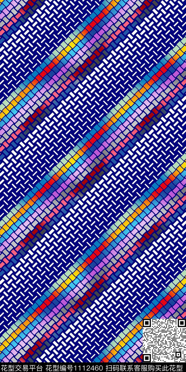 洋阳---几何长方形的条纹丝绸真丝数码印花华亿平台下载（图片编号: 1112460） - 瓦栏（Walan）