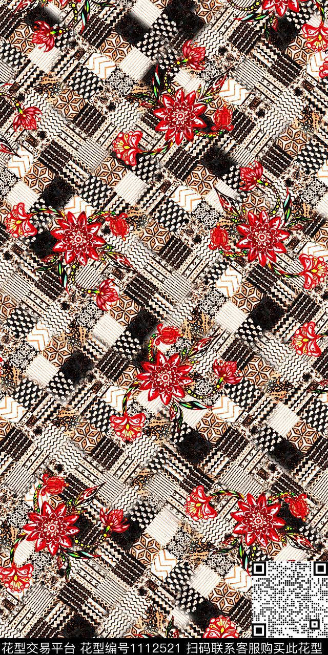 数码华亿平台民族风数码印花华亿平台下载（图片编号: 1112521） - 瓦栏（Walan）