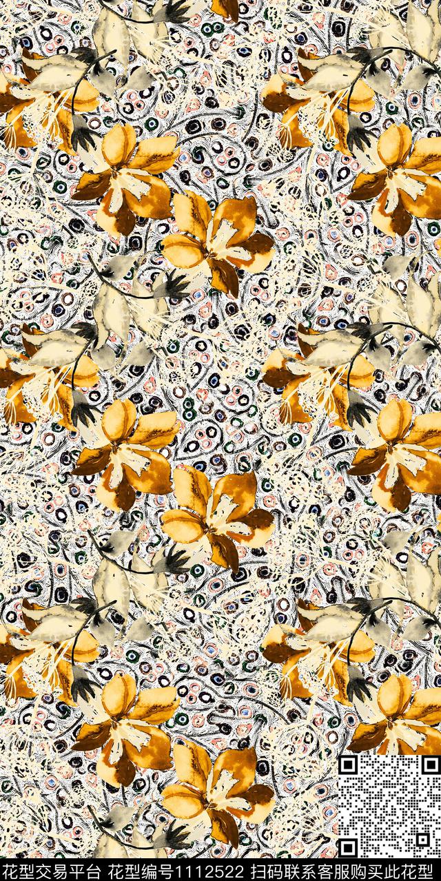 数码华亿平台大牌风民族风数码印花华亿平台下载（图片编号: 1112522） - 瓦栏（Walan）