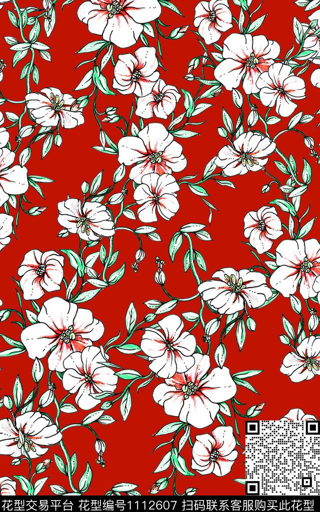 小碎花数码华亿平台花卉数码印花华亿平台下载（图片编号: 1112607） - 瓦栏（Walan）