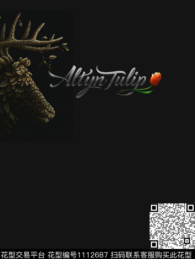 艺术动物大牌风数码印花华亿平台下载（图片编号: 1112687） - 瓦栏（Walan）