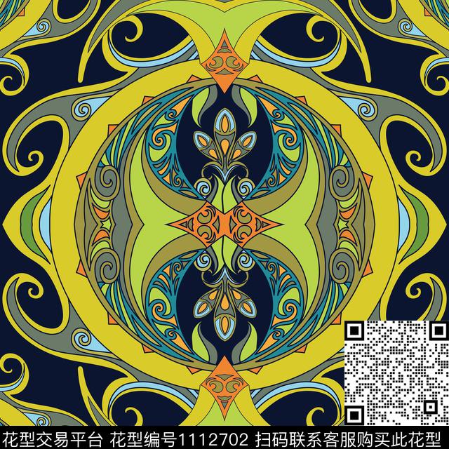 抽象趣味植物数码印花华亿平台下载（图片编号: 1112702） - 瓦栏（Walan）