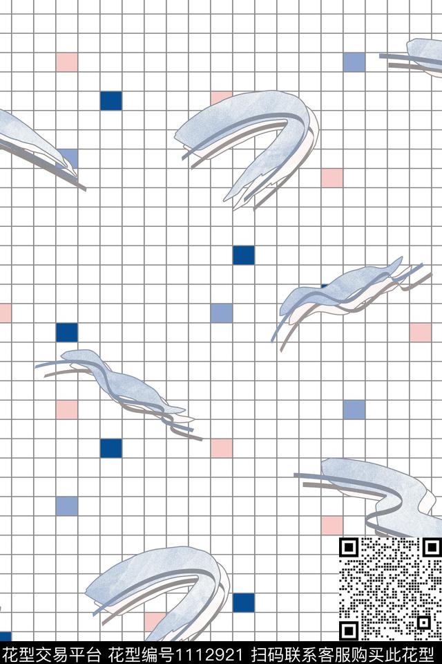 抽象大牌风精致几何数码印花华亿平台下载（图片编号: 1112921） - 瓦栏（Walan）