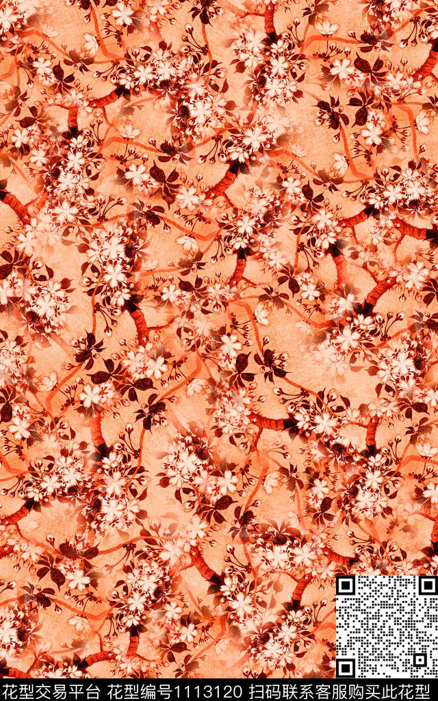 数码华亿平台花卉小碎花数码印花华亿平台下载（图片编号: 1113120） - 瓦栏（Walan）