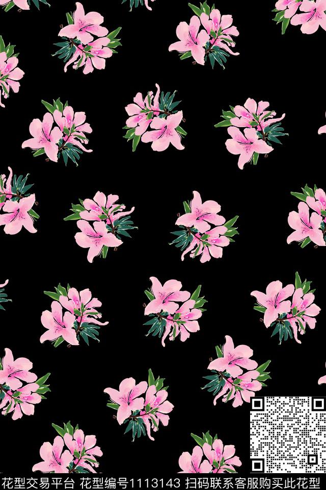 艺术定位花大花数码印花华亿平台下载（图片编号: 1113143） - 瓦栏（Walan）