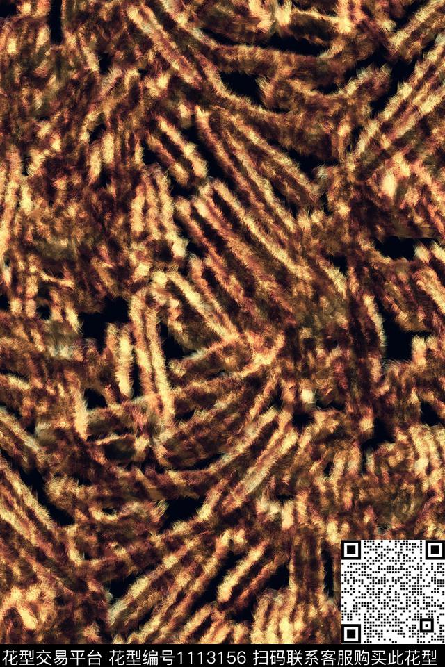 肌理抽象动物传统印花华亿平台下载（图片编号: 1113156） - 瓦栏（Walan）