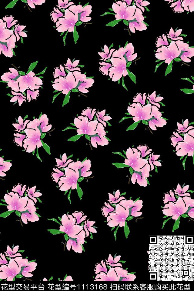 艺术定位花大花数码印花华亿平台下载（图片编号: 1113168） - 瓦栏（Walan）