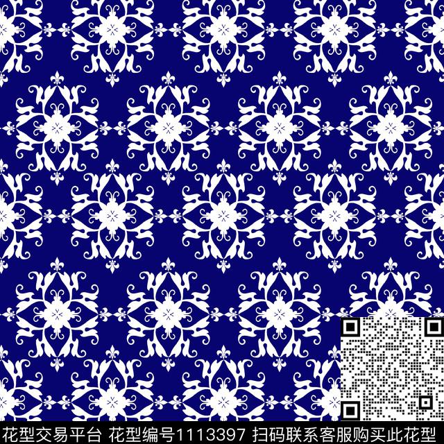 女装几何民族花卉数码印花华亿平台下载（图片编号: 1113397） - 瓦栏（Walan）