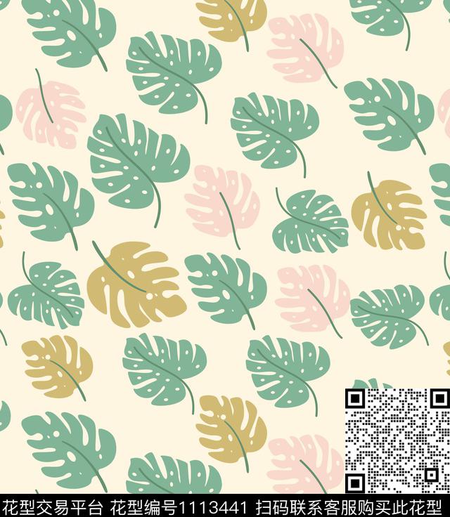 小清新女装小植物传统印花华亿平台下载（图片编号: 1113441） - 瓦栏（Walan）