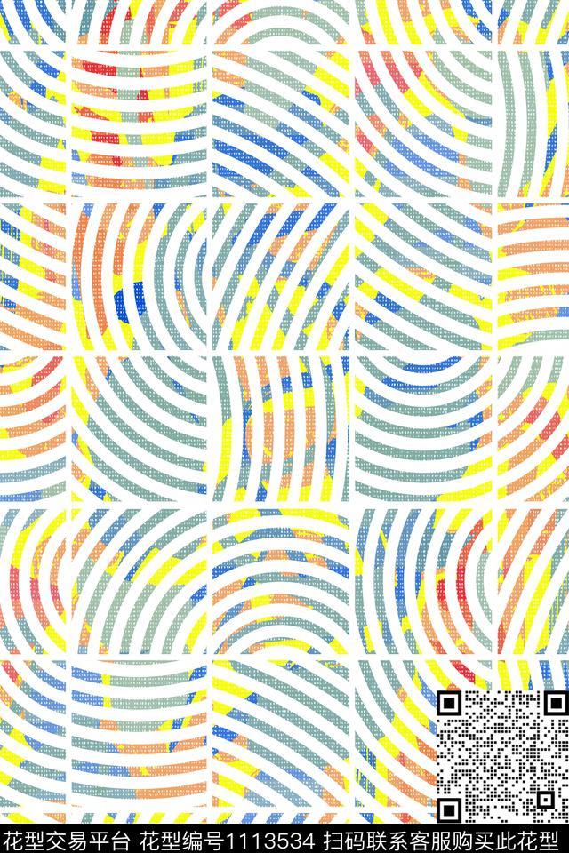 女装大牌风条纹数码印花华亿平台下载（图片编号: 1113534） - 瓦栏（Walan）