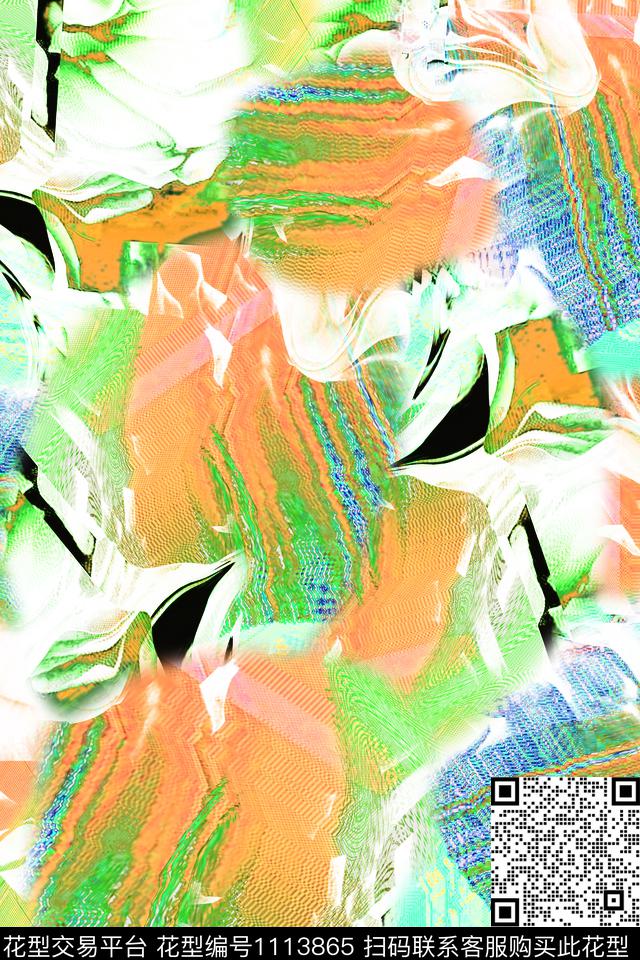 数码华亿平台抽象满版散花数码印花华亿平台下载（图片编号: 1113865） - 瓦栏（Walan）