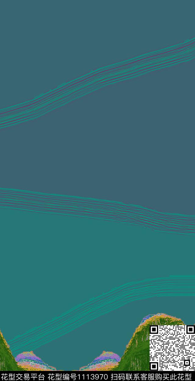 绘画抽象混合拼接数码印花华亿平台下载（图片编号: 1113970） - 瓦栏（Walan）