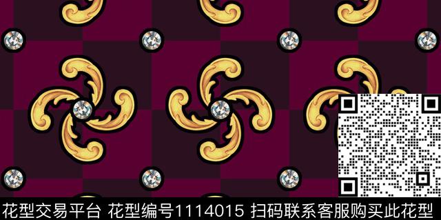 格子几何欧洲数码印花华亿平台下载（图片编号: 1114015） - 瓦栏（Walan）