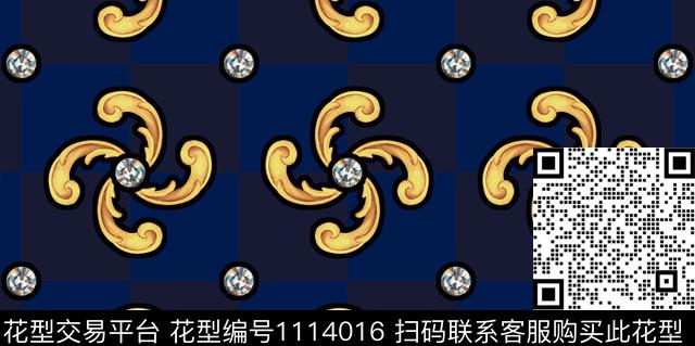 格子几何欧洲数码印花华亿平台下载（图片编号: 1114016） - 瓦栏（Walan）