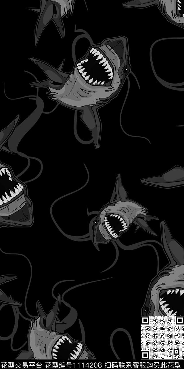 抽象男装男装大牌风数码印花华亿平台下载（图片编号: 1114208） - 瓦栏（Walan）