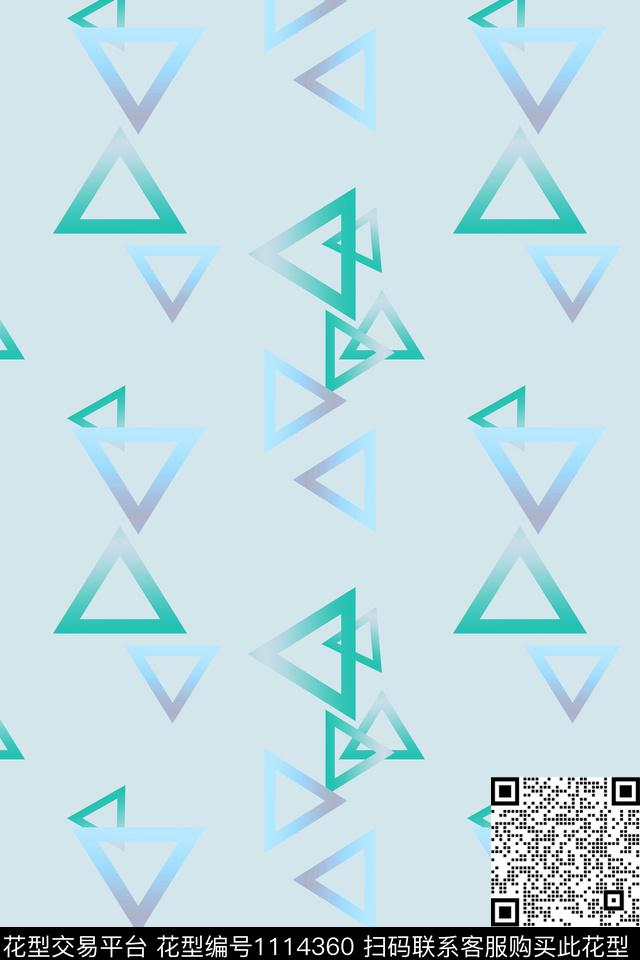 三角形几何精致几何数码印花华亿平台下载（图片编号: 1114360） - 瓦栏（Walan）