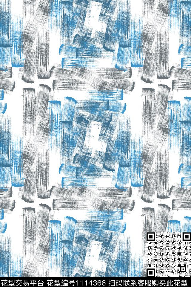 几何精致几何手绘线条笔触数码印花华亿平台下载（图片编号: 1114366） - 瓦栏（Walan）