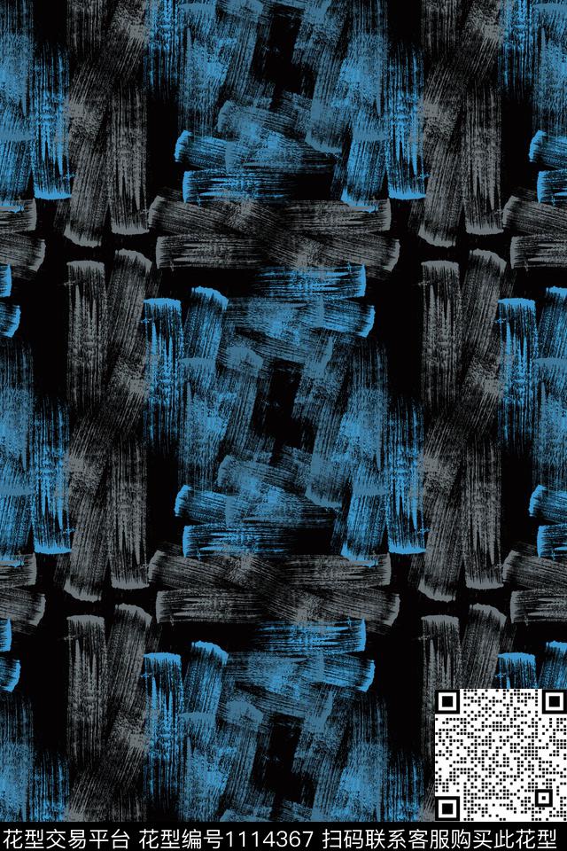 几何精致几何手绘线条笔触数码印花华亿平台下载（图片编号: 1114367） - 瓦栏（Walan）