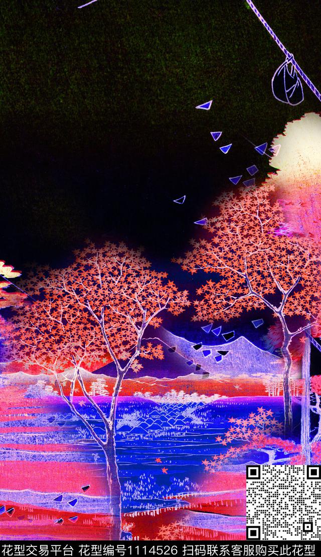 数码定位花定位花中国风数码印花华亿平台下载（图片编号: 1114526） - 瓦栏（Walan）