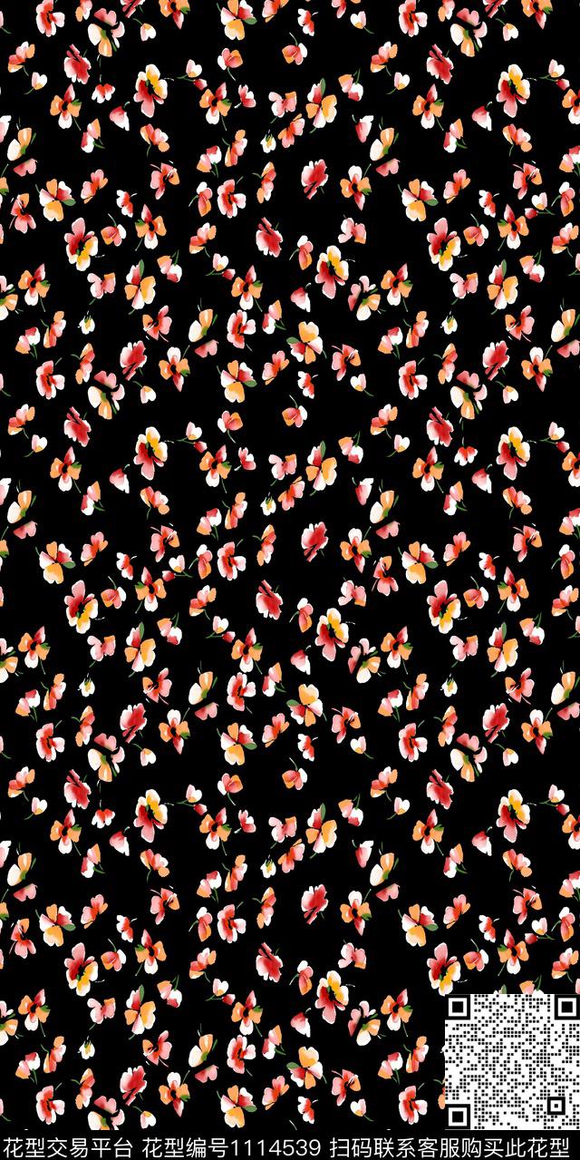 数码华亿平台花卉大牌风数码印花华亿平台下载（图片编号: 1114539） - 瓦栏（Walan）