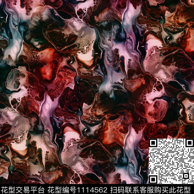 炫彩肌理抽象数码印花华亿平台下载（图片编号: 1114562） - 瓦栏（Walan）