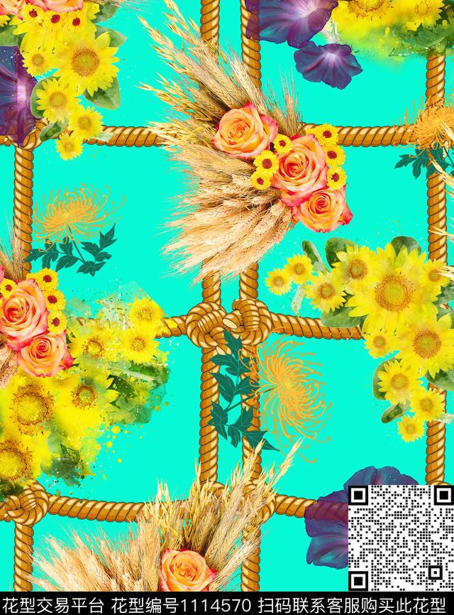 大牌风数码华亿平台花卉数码印花华亿平台下载（图片编号: 1114570） - 瓦栏（Walan）