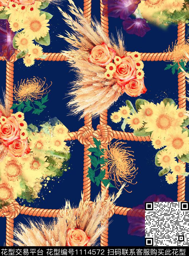 大牌风数码华亿平台花卉数码印花华亿平台下载（图片编号: 1114572） - 瓦栏（Walan）