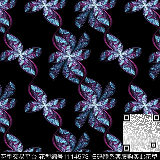 男装抽象花卉传统印花华亿平台下载（图片编号: 1114573） - 瓦栏（Walan）