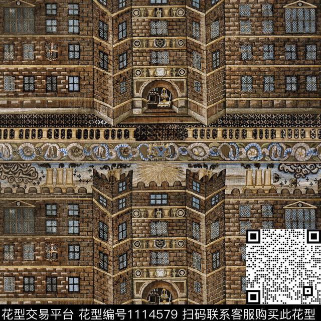 男装几何抽象数码印花华亿平台下载（图片编号: 1114579） - 瓦栏（Walan）