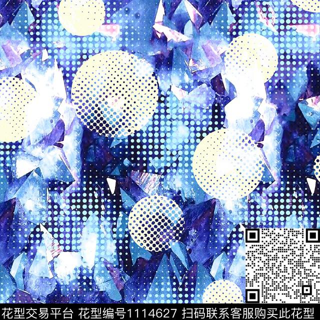 抽象花卉复古花卉数码印花华亿平台下载（图片编号: 1114627） - 瓦栏（Walan）