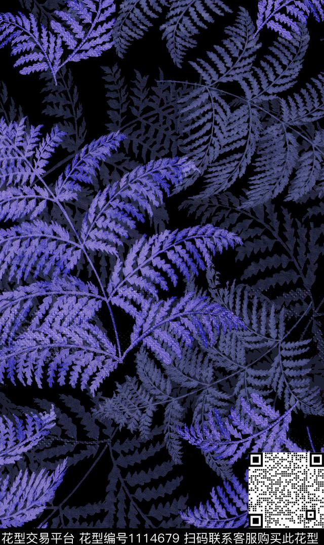 树植物双色数码印花华亿平台下载（图片编号: 1114679） - 瓦栏（Walan）