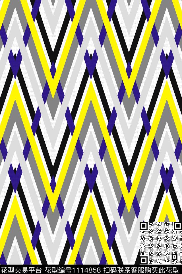 简约数码华亿平台几何数码印花华亿平台下载（图片编号: 1114858） - 瓦栏（Walan）