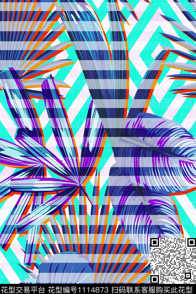 数码华亿平台花卉荧光数码印花华亿平台下载（图片编号: 1114873） - 瓦栏（Walan）