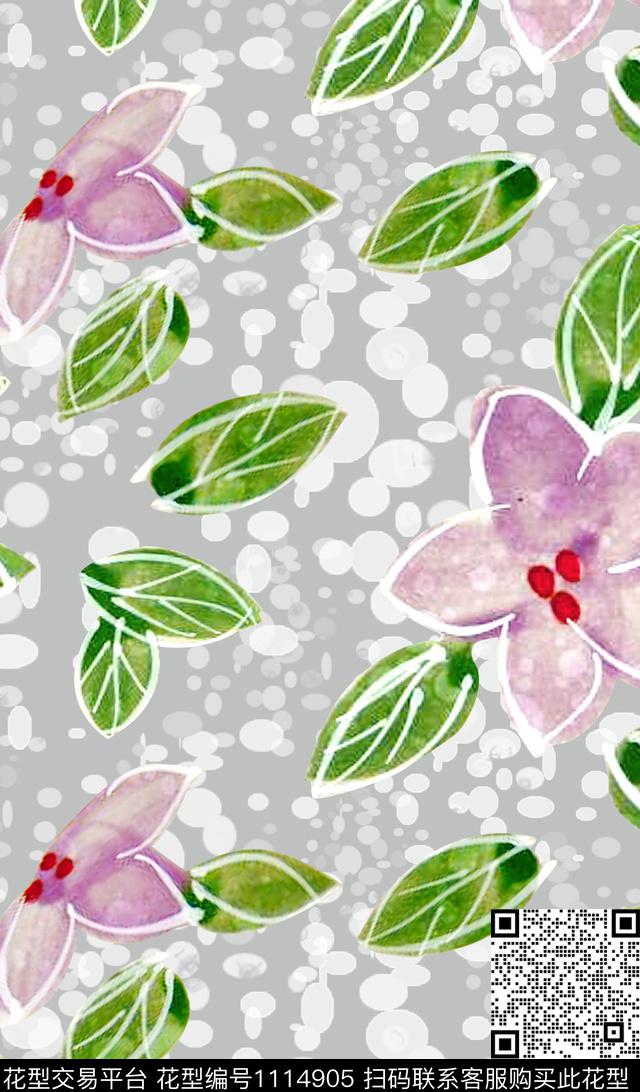 水彩田园小碎花传统印花华亿平台下载（图片编号: 1114905） - 瓦栏（Walan）